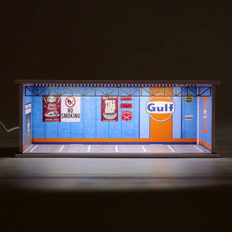 1:64 Underground Parking Lot Model – LED Light Display Garage Scene