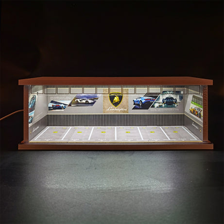 1:64 Underground Parking Lot Model – LED Light Display Garage Scene