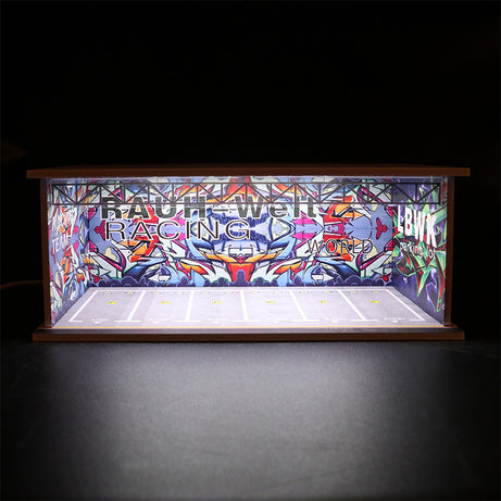 1:64 Underground Parking Lot Model – LED Light Display Garage Scene